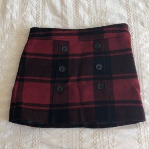 Plaid Gap wool mini skirt